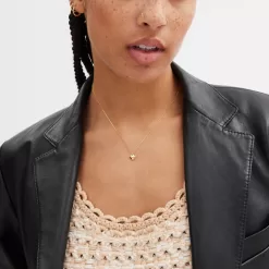 Coach 14 K Gold Heart Pendant Necklace Jewelry Women Gold