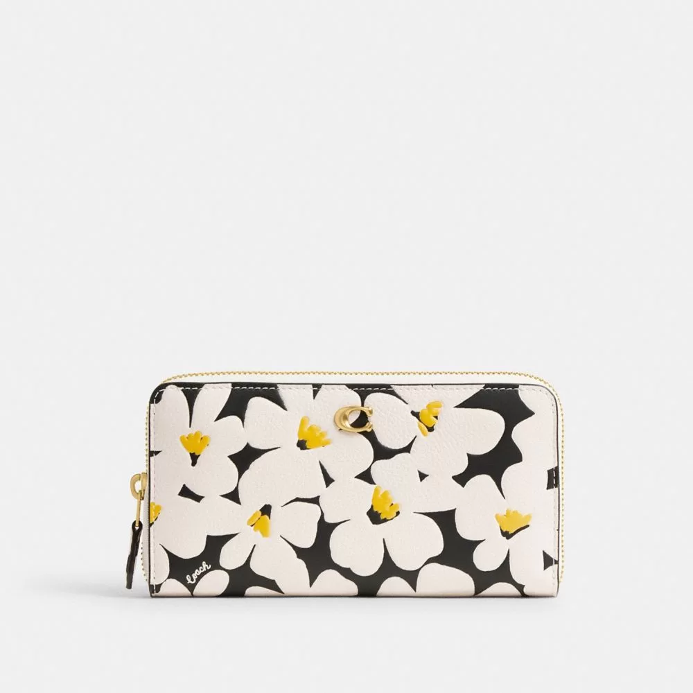 Coach Accordion Zip Wallet With Floral Print Large Wallet Women Multicolored Coach Accordion Zip Wallet With Floral Print Large Wallet Women Multicolored