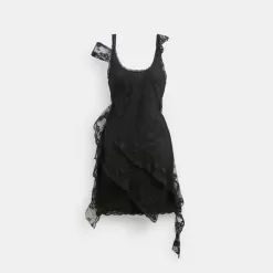 Coach All Over Lace Mini Dress Dress Women Black