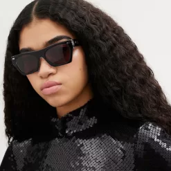 Coach Beveled Signature Square Sunglasses Eyewear Women Black