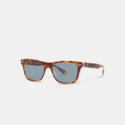 Coach Beveled Signature Square Sunglasses Sunglasses Men Blue