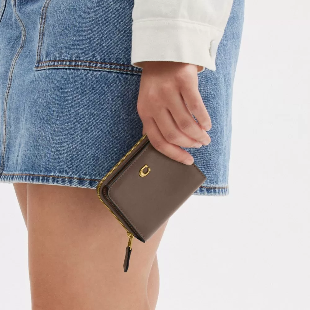 Coach Billfold Wallet Small Wallet Women Dark Gray Coach Billfold Wallet Small Wallet Women Dark Gray