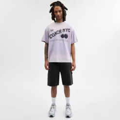 Coach Black Denim Shorts In Organic Cotton Bottoms Men Black Blue