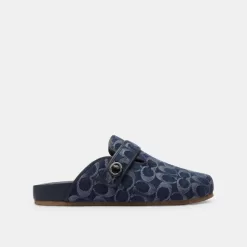 Coach Blake Clog In Signature Denim Sandals Mens Blue