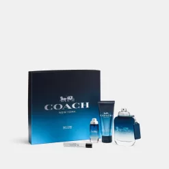 Coach Blue Eau De Toilette 3 Piece Gift Set Fragrance Men Multicolor