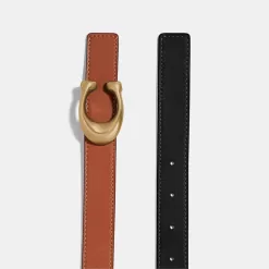 Coach C Hardware Reversible Belt, 25 Mm Belt Women Black
