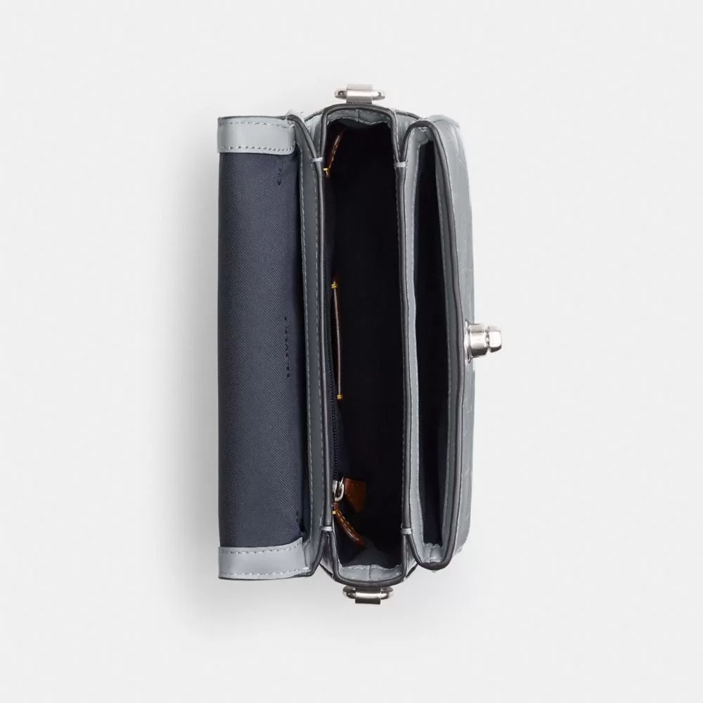 Coach Cassie Crossbody Bag 19 Shoulder Bag Women Silver Gray Blue Coach Cassie Crossbody Bag 19 Shoulder Bag Women Silver Gray Blue