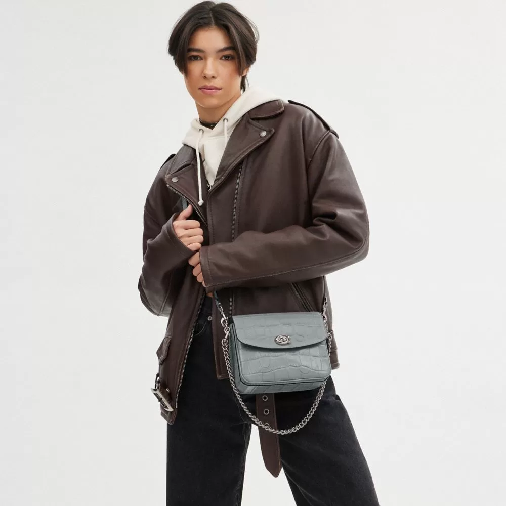 Coach Cassie Crossbody Bag 19 Shoulder Bag Women Silver Gray Blue Coach Cassie Crossbody Bag 19 Shoulder Bag Women Silver Gray Blue