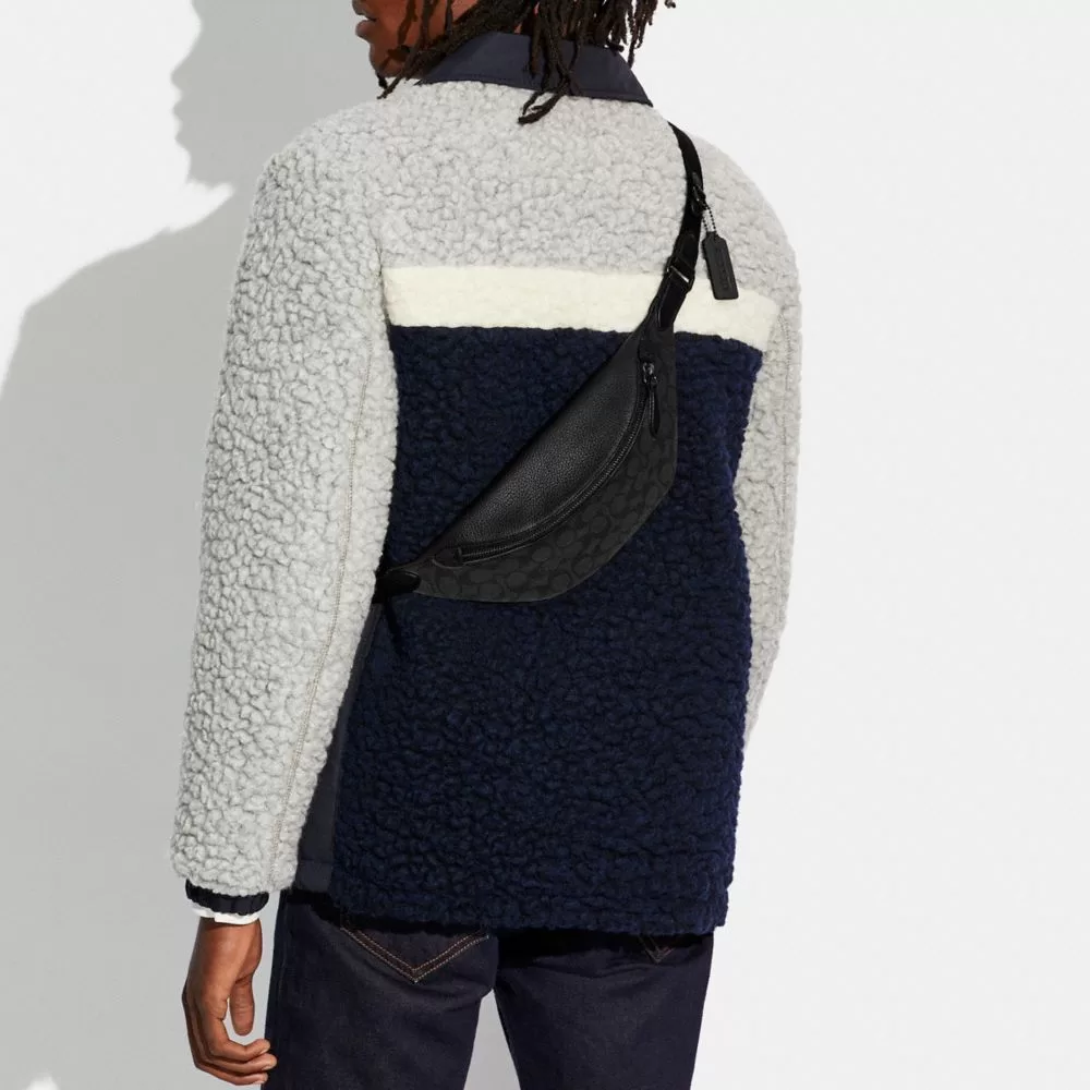 Coach Charter Belt Bag 7 In Signature Canvas Belt Bag Women Grey Coach Charter Belt Bag 7 In Signature Canvas Belt Bag Women Grey