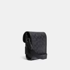 Coach Charter North/South Crossbody With Hybrid Pouch In Signature Canvas Shoulder Bag Men Gray