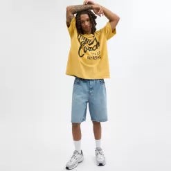 Coach Denim Shorts Bottoms Men Light Wash