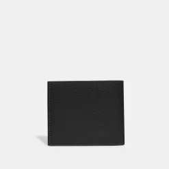 Coach Double Billfold Wallet Wallets Men Black