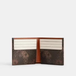 Coach Double Billfold Wallet With Large Horse And Carriage Print Wallets Men Multicolor