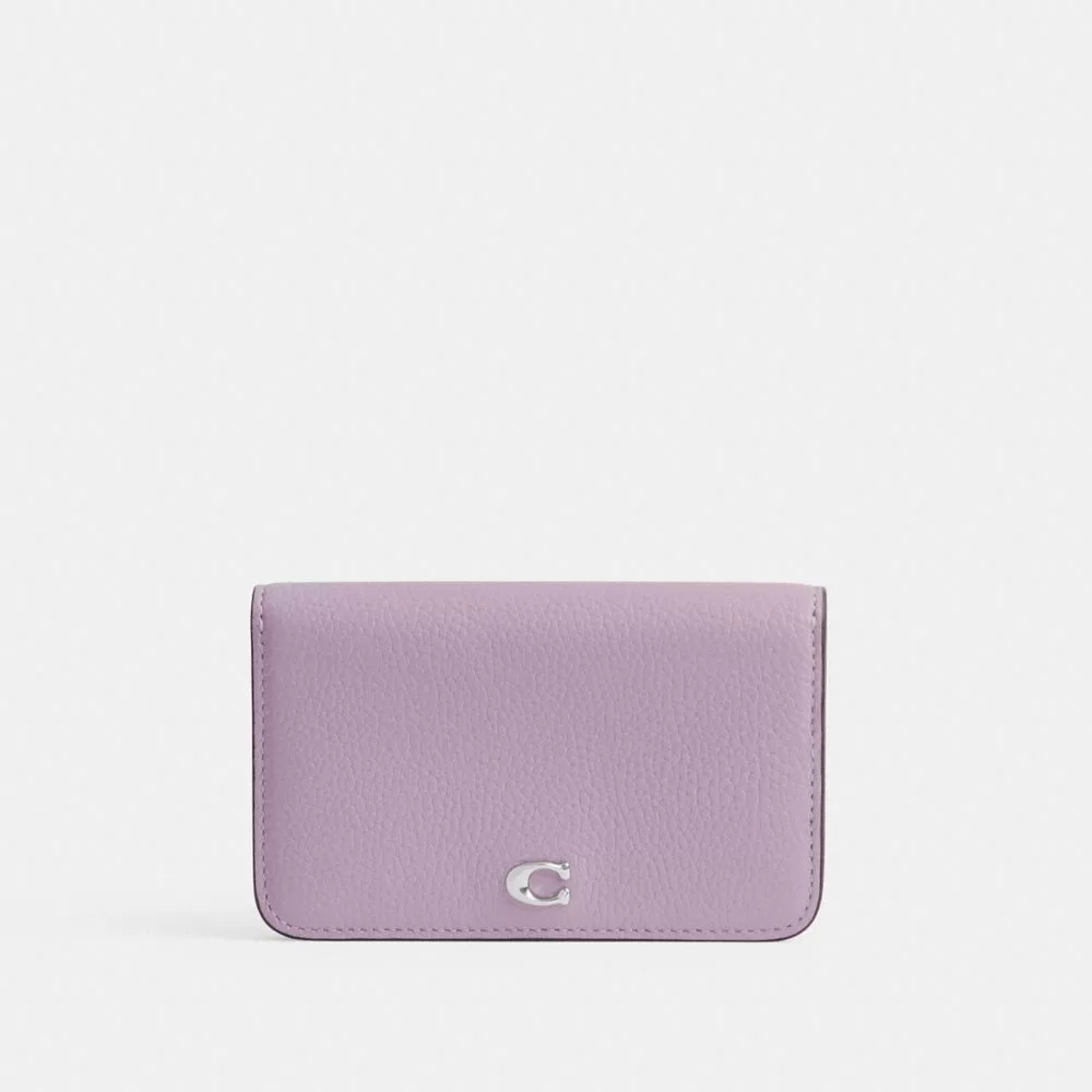 Coach Essential Slim Card Case In Colorblock Card Case Women Silver Purple Multicolored Coach Essential Slim Card Case In Colorblock Card Case Women Silver Purple Multicolored