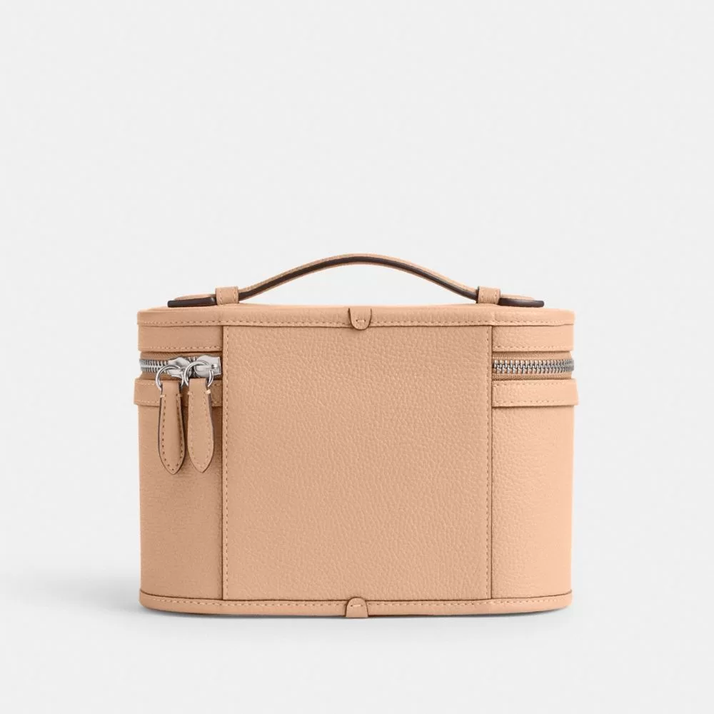 Coach Essential Vanity Case Travel Bag Women Silver Coach Essential Vanity Case Travel Bag Women Silver