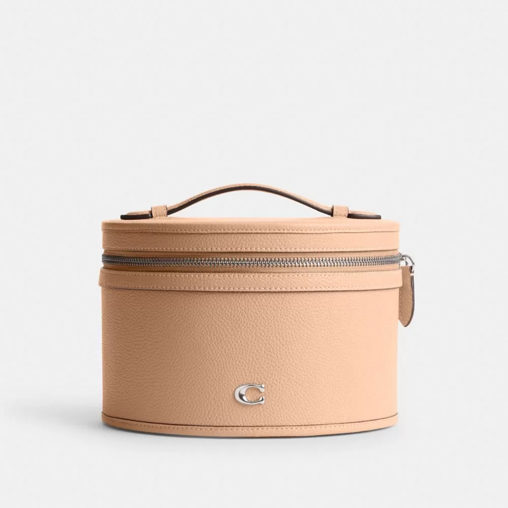 Coach Essential Vanity Case Travel Bag Women Silver Coach Essential Vanity Case Travel Bag Women Silver