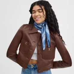 Coach Floral Print Rexy Silk Square Scarf Women Multicolor