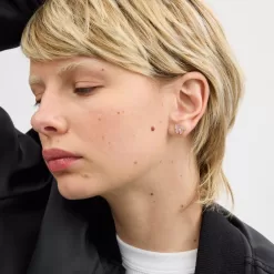 Coach Garden Butterfly Stud Earrings Jewelry Women Gold Purple