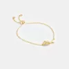 Coach Garden Flower Slider Bracelet Jewelry Women Gold