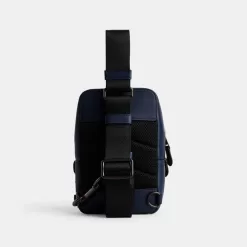 Coach Gotham Sling Pack 13 Crossbody Bag Men Deep Blue