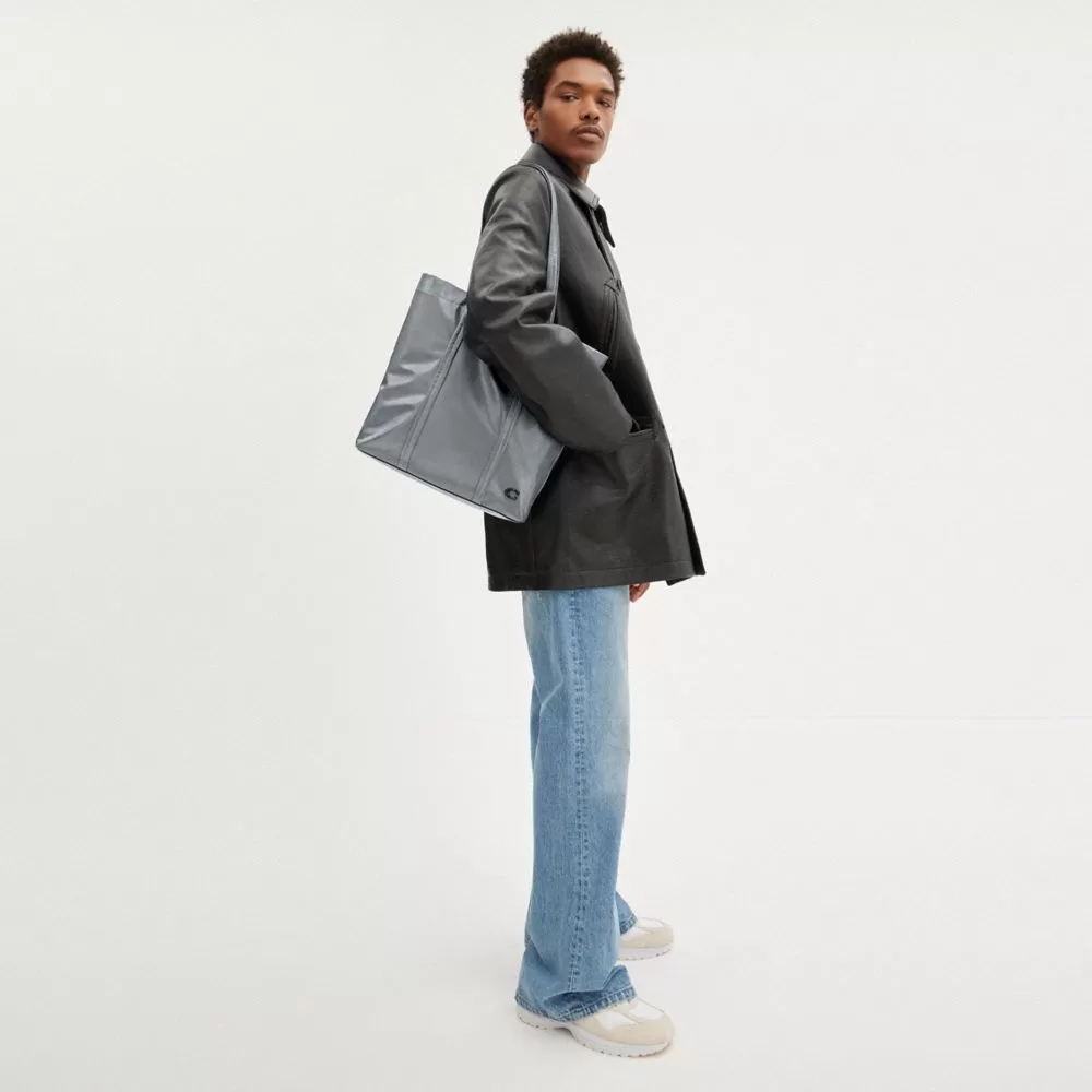 Coach Hall Tote Bag 33 Tote Bags Women Gray Blue Coach Hall Tote Bag 33 Tote Bags Women Gray Blue