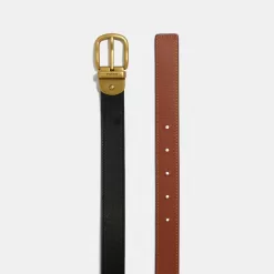 Coach Harness Buckle Reversible Belt, 25 Mm Belt Women Black