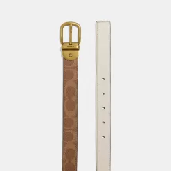 Coach Harness Buckle Reversible Belt, 25 Mm Belt Women Brown