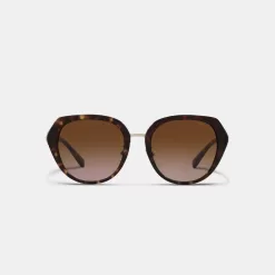 Coach Horse And Carriage Oversized Round Sunglasses Eyewear Women Multicolor