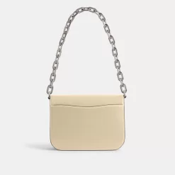 Coach Idol Bag Shoulder Bag Women Silver White