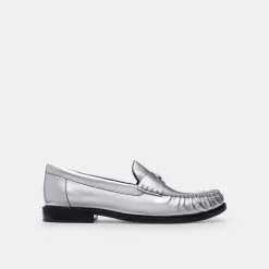 Coach Jolene Loafer Flat Shoes Women Silver