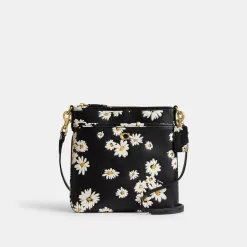 Coach Kitt Messenger Crossbody Bag With Floral Print Shoulder Bag Women Black Multicolored Coach Kitt Messenger Crossbody Bag With Floral Print Shoulder Bag Women Black Multicolored