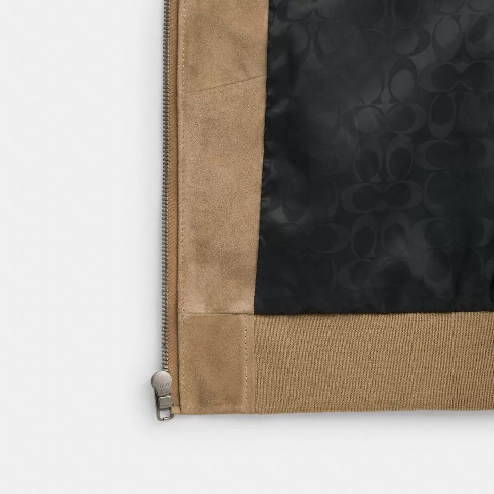 Coach Lightweight Suede Jacket Jackets Men Beige Coach Lightweight Suede Jacket Jackets Men Beige