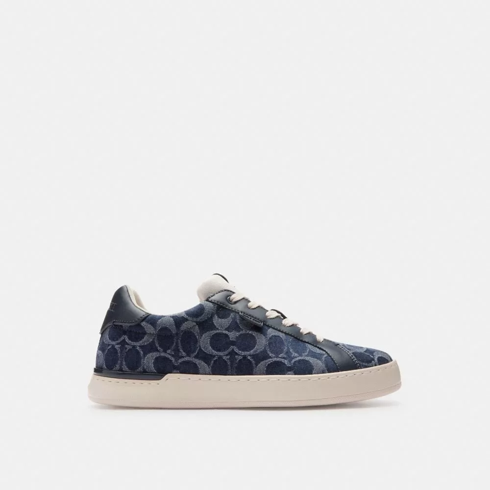 Coach Lowline Low Top Sneaker In Signature Denim Sneakers Men Blue Coach Lowline Low Top Sneaker In Signature Denim Sneakers Men Blue