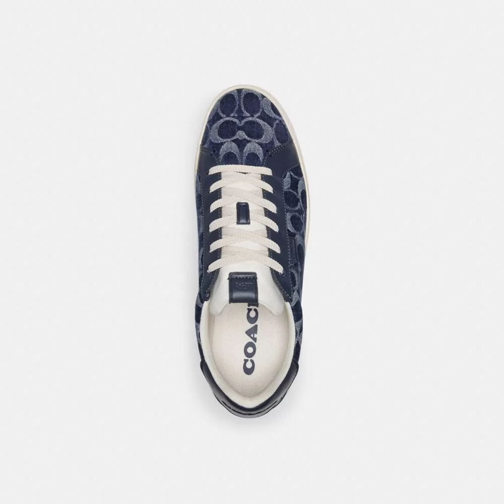 Coach Lowline Low Top Sneaker In Signature Denim Sneakers Men Blue Coach Lowline Low Top Sneaker In Signature Denim Sneakers Men Blue