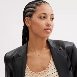 Coach Mini Iconic Charm Necklace Jewelry Women Gold