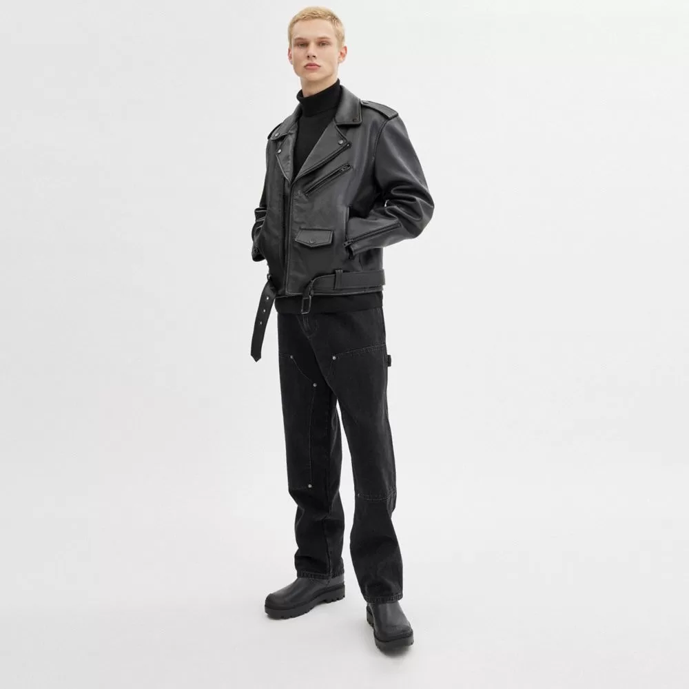 Coach Moto Jacket Jackets Men Black Coach Moto Jacket Jackets Men Black