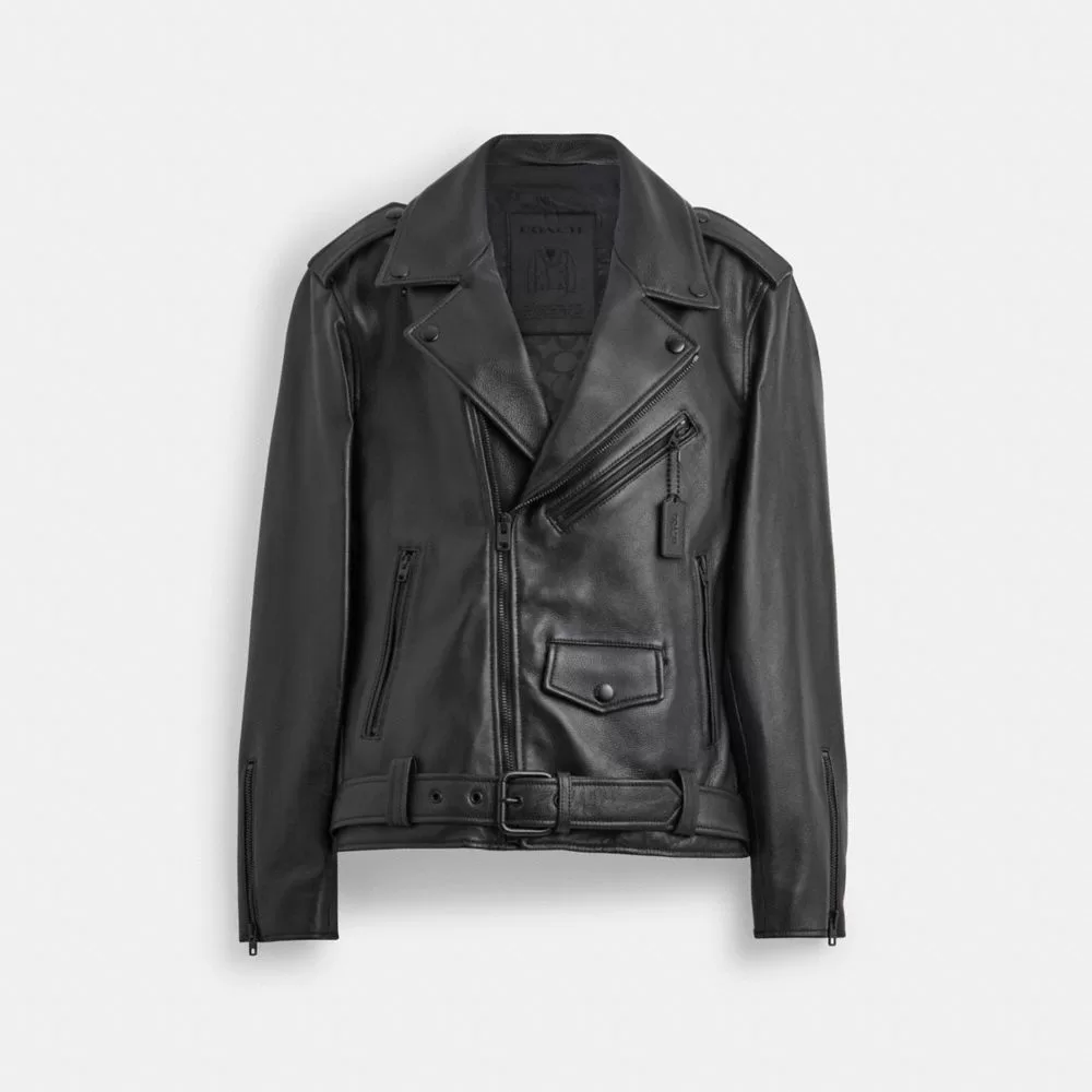 Coach Moto Jacket Jackets Men Black Coach Moto Jacket Jackets Men Black