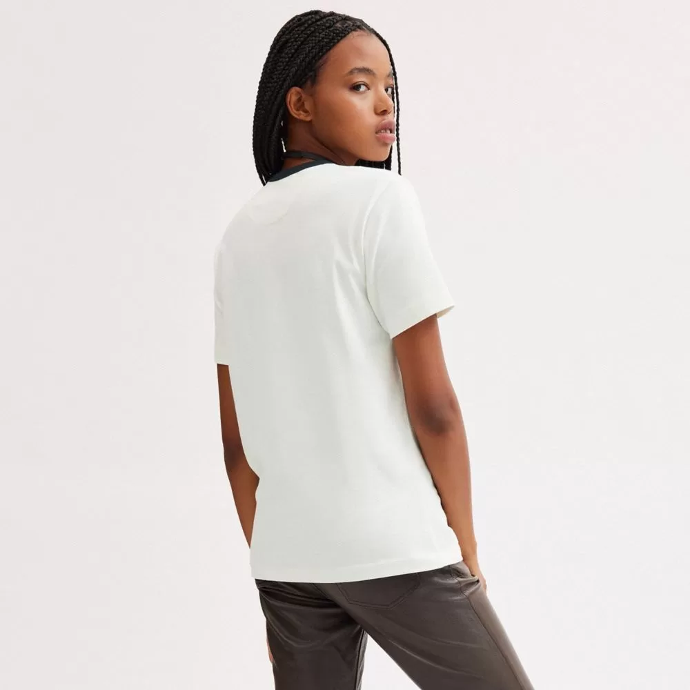 Coach New York T Shirt Tops Men White Coach New York T Shirt Tops Men White