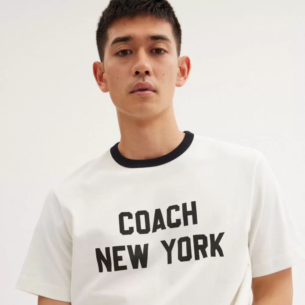 Coach New York T Shirt Tops Women White Coach New York T Shirt Tops Women White