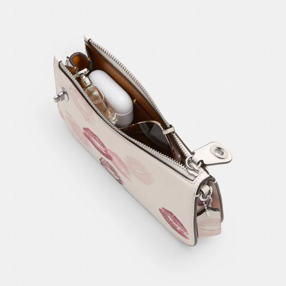 Coach Penn Shoulder Bag With Lip Print Shoulder Bag Women Silver Multicolored Coach Penn Shoulder Bag With Lip Print Shoulder Bag Women Silver Multicolored