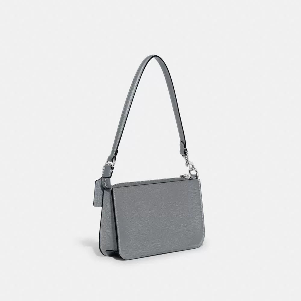 Coach Pouch Bag With Signature Canvas Bucket Bag Men Gray Blue Coach Pouch Bag With Signature Canvas Bucket Bag Men Gray Blue