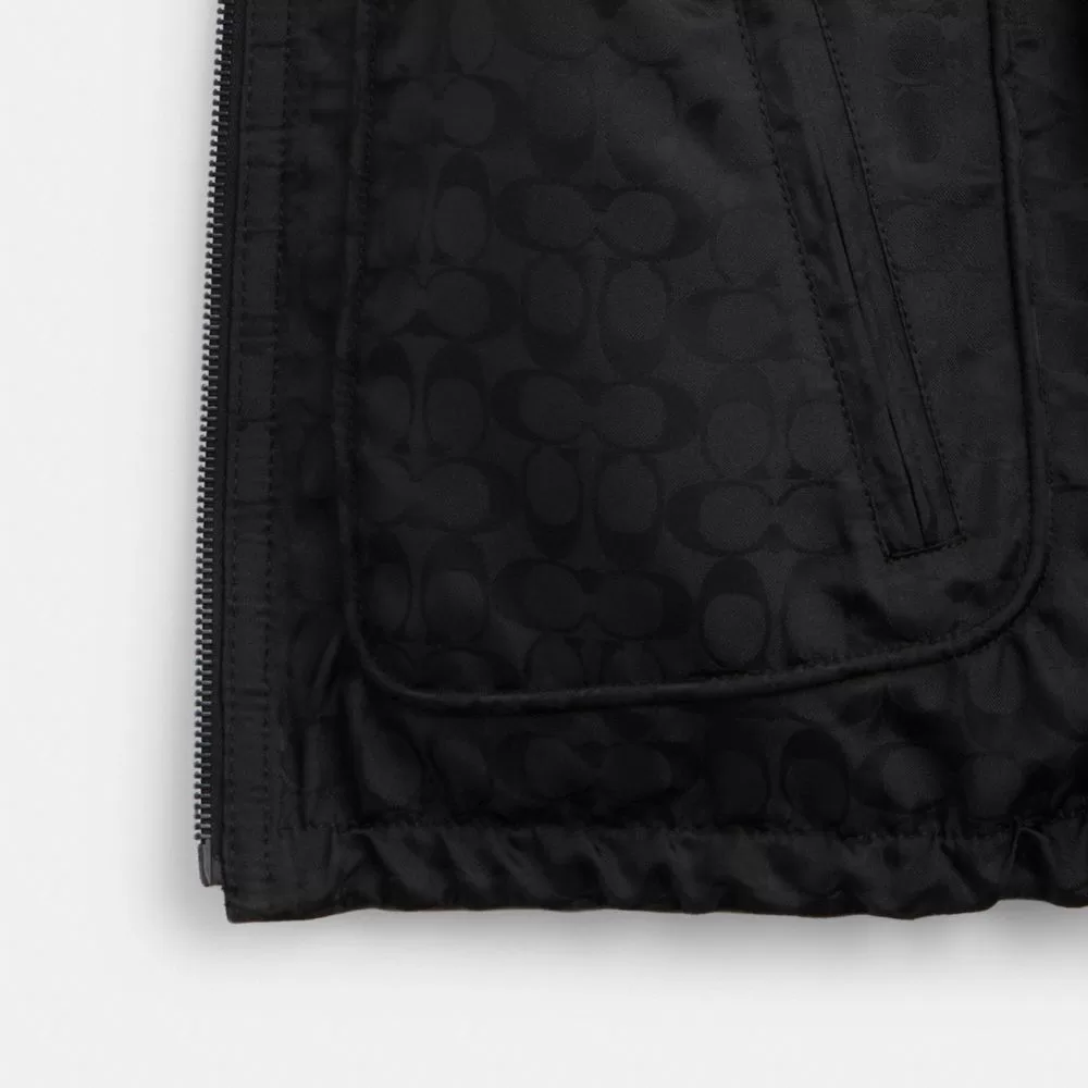 Coach Reversible Leather Jacket In Recycled Polyester Jackets Men Black Coach Reversible Leather Jacket In Recycled Polyester Jackets Men Black