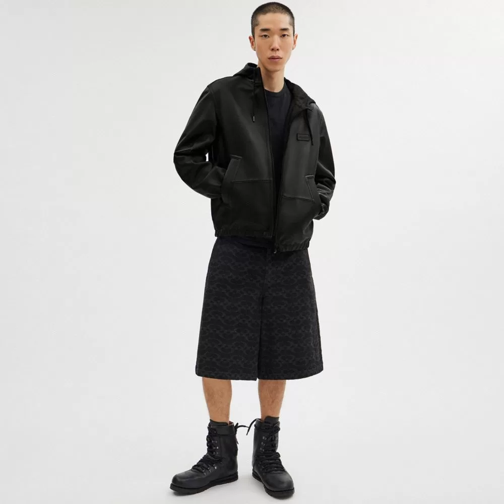 Coach Reversible Leather Jacket In Recycled Polyester Jackets Men Black Coach Reversible Leather Jacket In Recycled Polyester Jackets Men Black