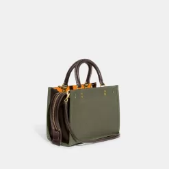 Coach Rogue Bag 25 In Regenerative Leather Shoulder Bag Women Green Multicolored