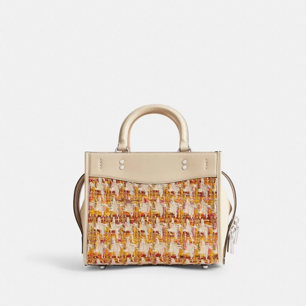 Coach Rogue Bag 25 In Tweed Satchel Bag Women Silver Multicolored Coach Rogue Bag 25 In Tweed Satchel Bag Women Silver Multicolored