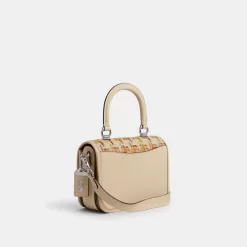 Coach Rogue Top Handle Bag In Tweed Satchel Bag Women Silver Multicolor