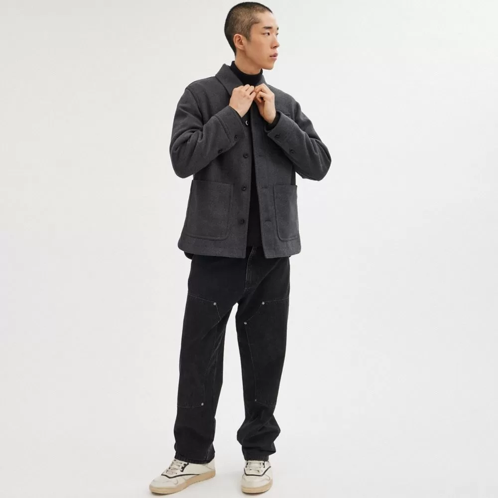 Coach Shirt Jacket Jackets Men Grey Coach Shirt Jacket Jackets Men Grey