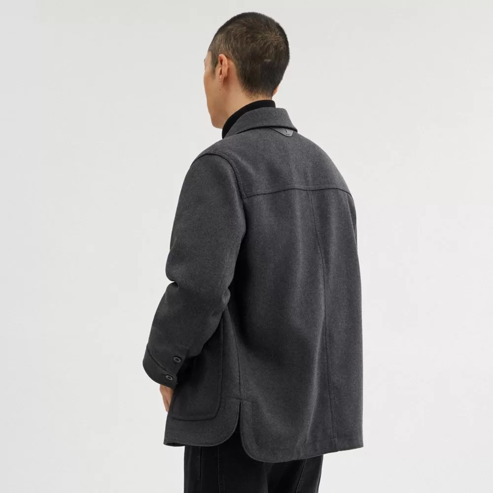 Coach Shirt Jacket Jackets Men Grey Coach Shirt Jacket Jackets Men Grey