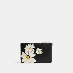 Coach Small Wristlet With Floral Print Watches Women Black Multicolor