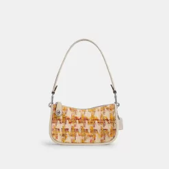 Coach Swinger Bag 20 In Tweed Shoulder Bag Women Silver Multicolored